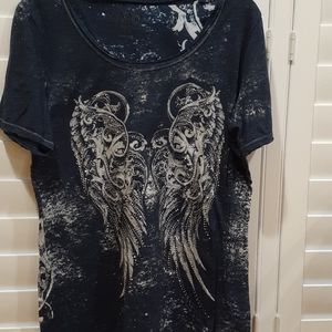 Affliction Style Embellished Tee